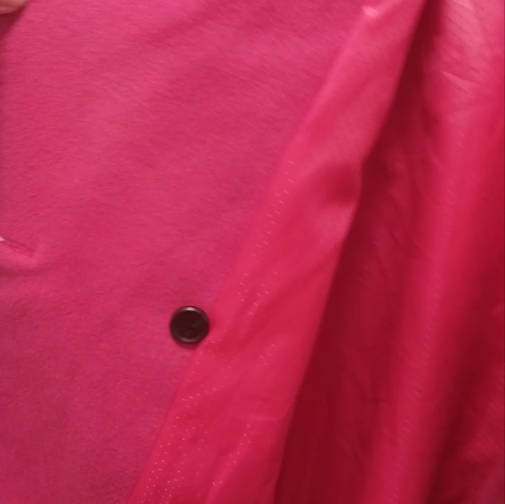 RACHEL ZOE  BRIGHT PINK MAGENTA WOOL BLEND DOUBLE-BREASTED OVERCOAT SIZE XL COAT - Picture 8 of 9